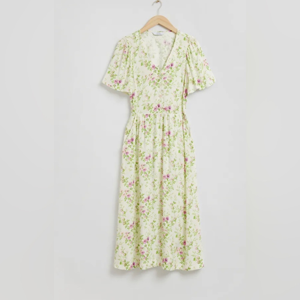 & other stories flutter sleeve dress